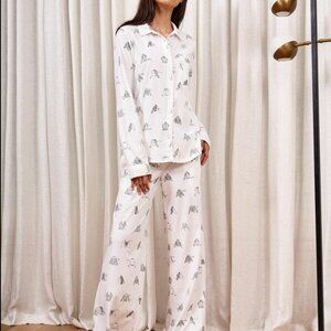 LA LIGNE  Bonne Nuit Pajamas - White